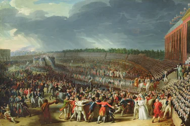 A Celebração da Federação, Champs de Mars, Paris, 14 de julho de 1790